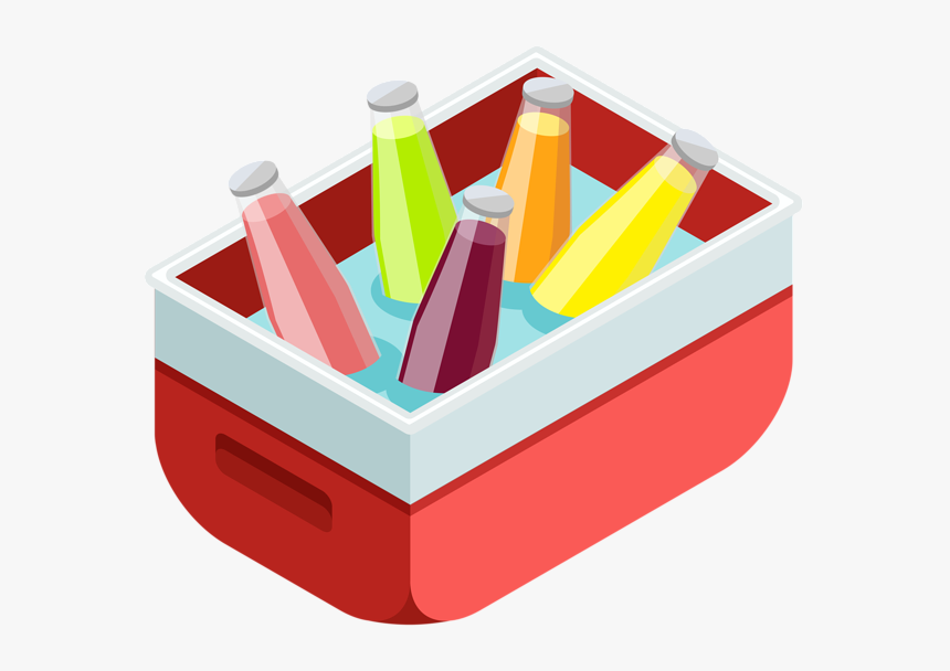 Red Cooler With Drinks - Clip Art, HD Png Download, Free Download