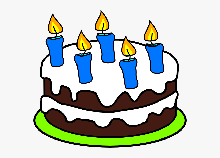 Clipart Candle 5 Candle - Birthday Cake Clipart, HD Png Download, Free Download