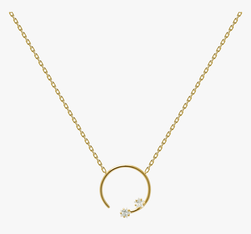 Vela Gold Necklace - Pendentif Lune Or Jaune, HD Png Download, Free Download