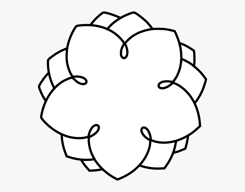 Transparent Flower Clipart Black And White Free Download - Png Flowers Outlines Cartoon, Png Download, Free Download