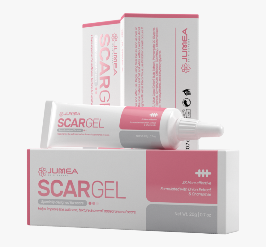 Scar gel. Skincare scar PNG.