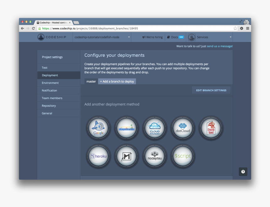 You Are On The Deployment Setup Screen Now - Continuous Integration, HD Png Download, Free Download