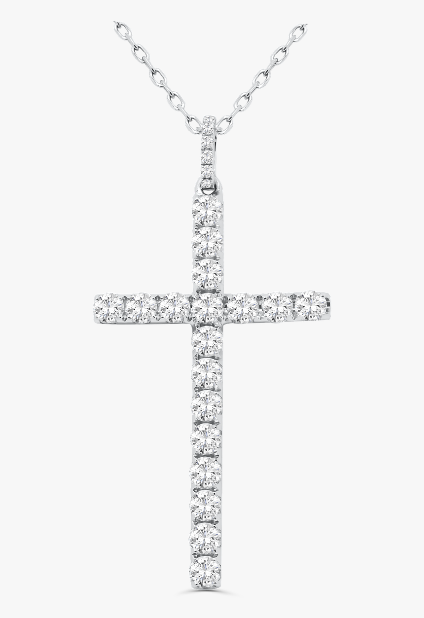 9ct White Gold Diamond Cross, HD Png Download, Free Download