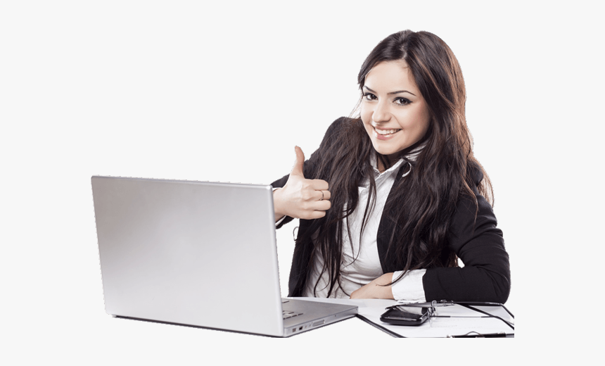 Laptop Rental Product - Girl With Laptop Png, Transparent Png, Free Download