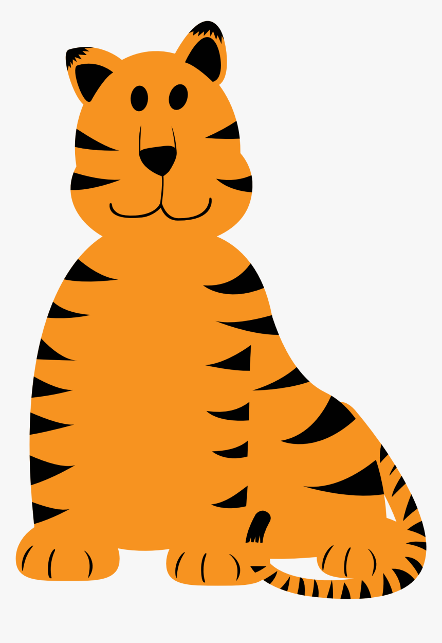Clipart Of Effects, Cute Baby Tiger And Geometric Figure - Cartoon, HD Png Download, Free Download