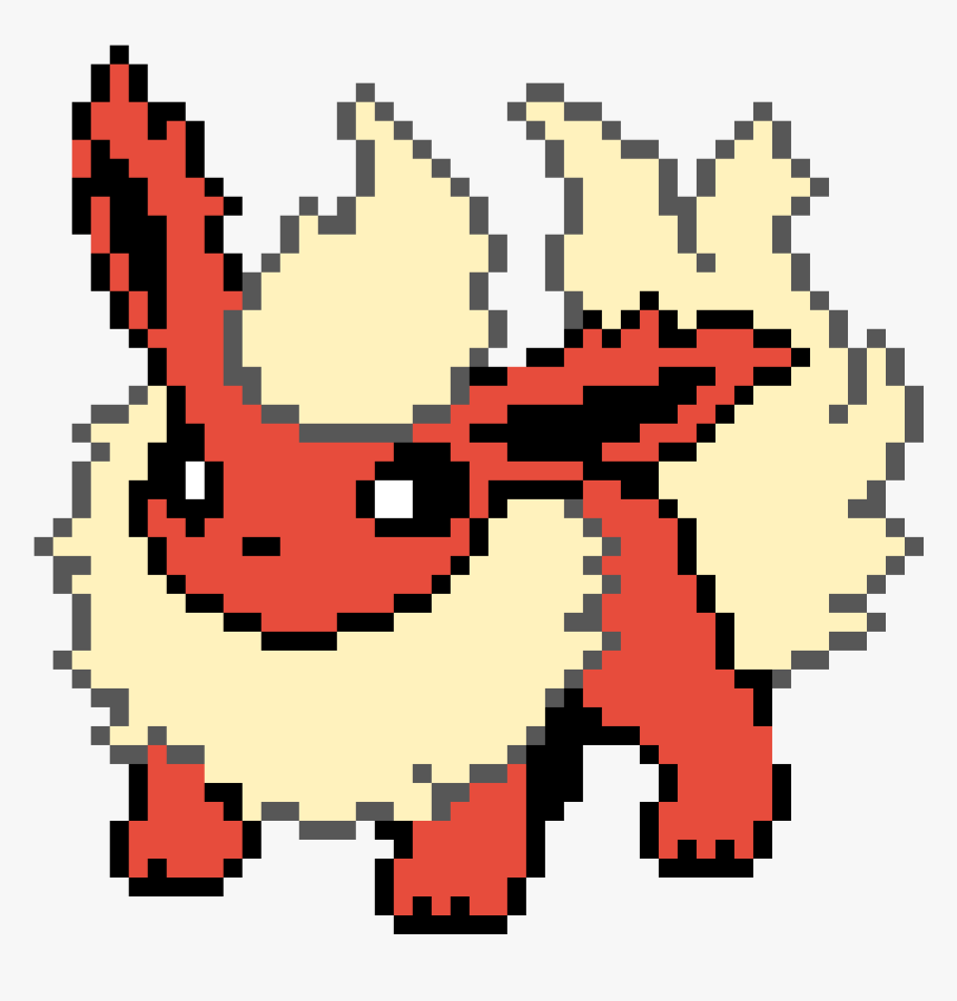 Flareon Pixel Art , Png Download - Make Pixel Art In Minecraft, Transparent Png, Free Download