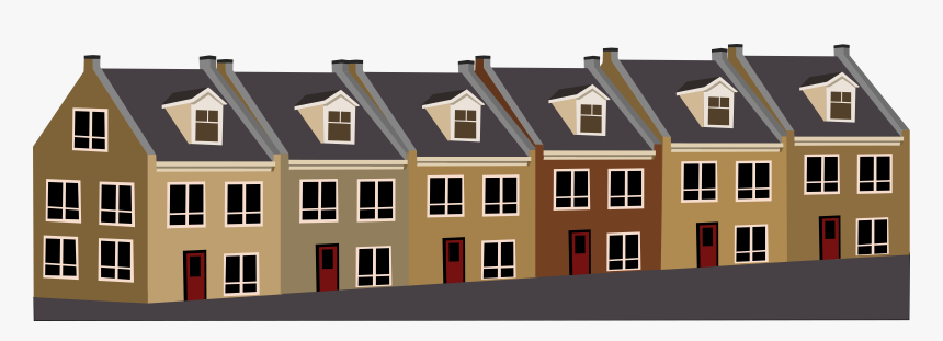 Tarraced Houses Clip Arts - Houses Png, Transparent Png, Free Download