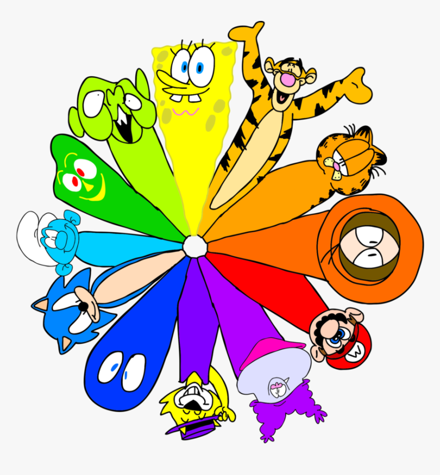 Thumb Image - Color Wheel Cartoon Characters, HD Png Download, Free Download