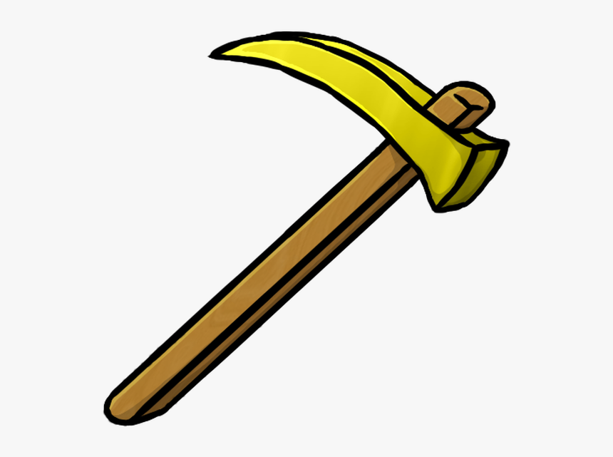 Minecraft Golden Hoe Png, Transparent Png, Free Download