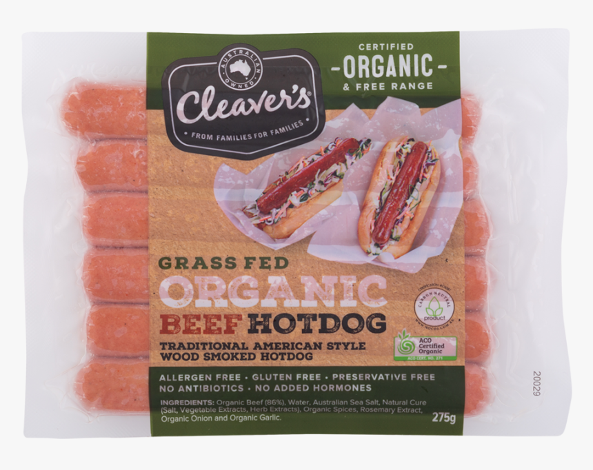 Cleaver"s Organic Beef Hotdogs - Pepperoni, HD Png Download, Free Download