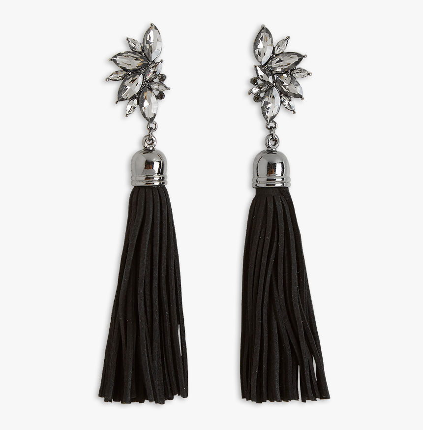 Earrings With Tassels Black - Earrings, HD Png Download, Free Download