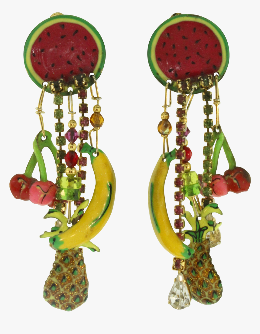 Vtg 90"s Lunch At The Ritz Latr Fresh Fruit Dangle - Earrings, HD Png Download, Free Download