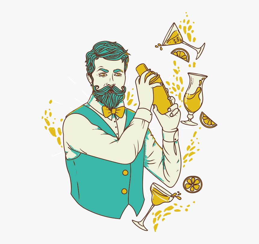 A Bartender Mixing A Cocktail In A Shaker - Bartenders Png, Transparent Png, Free Download