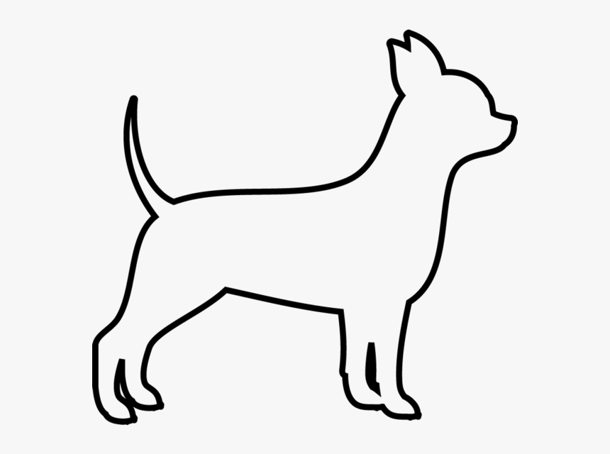 Chihuahua Rubber Stamp - Chihuahua Outline, HD Png Download, Free Download