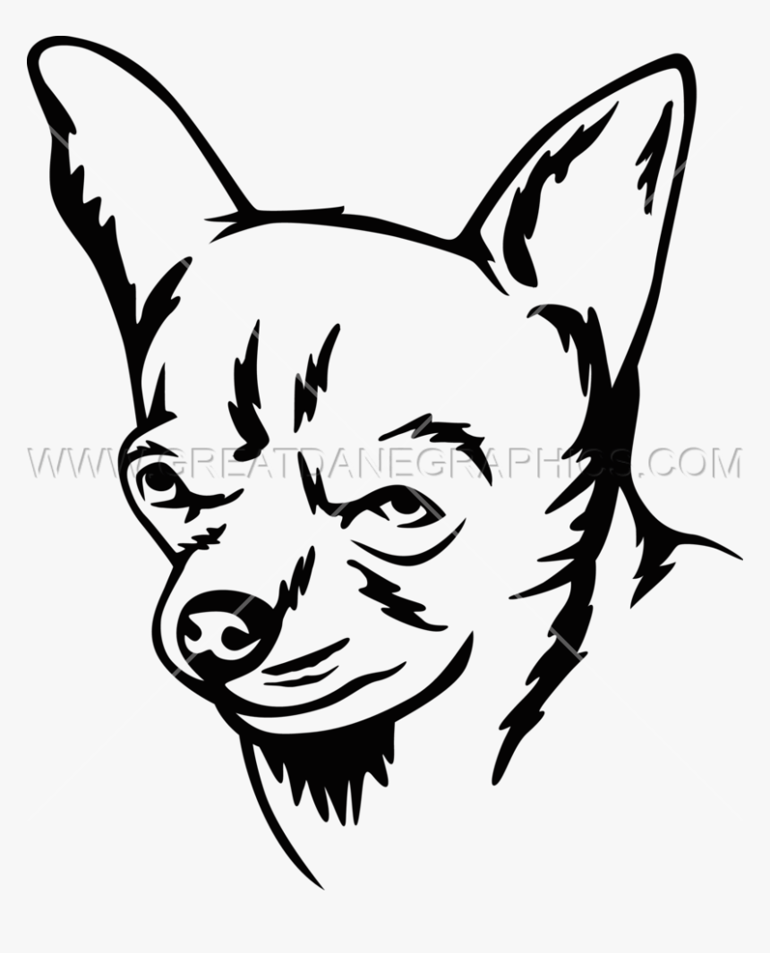 Drawing Dark Chihuahua - Chihuahua Line Art, HD Png Download, Free Download