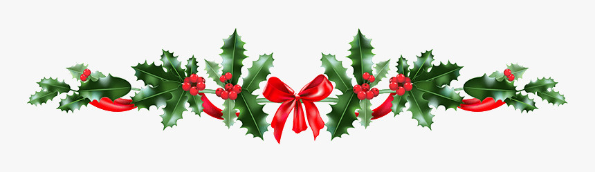 Christmas Holly Decoration - Holly Christmas Banner, HD Png Download - kindpng