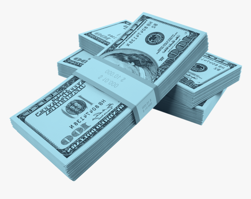 Three Stacks Of Money Laid On Top Of One Another - Cash, HD Png Download, Free Download