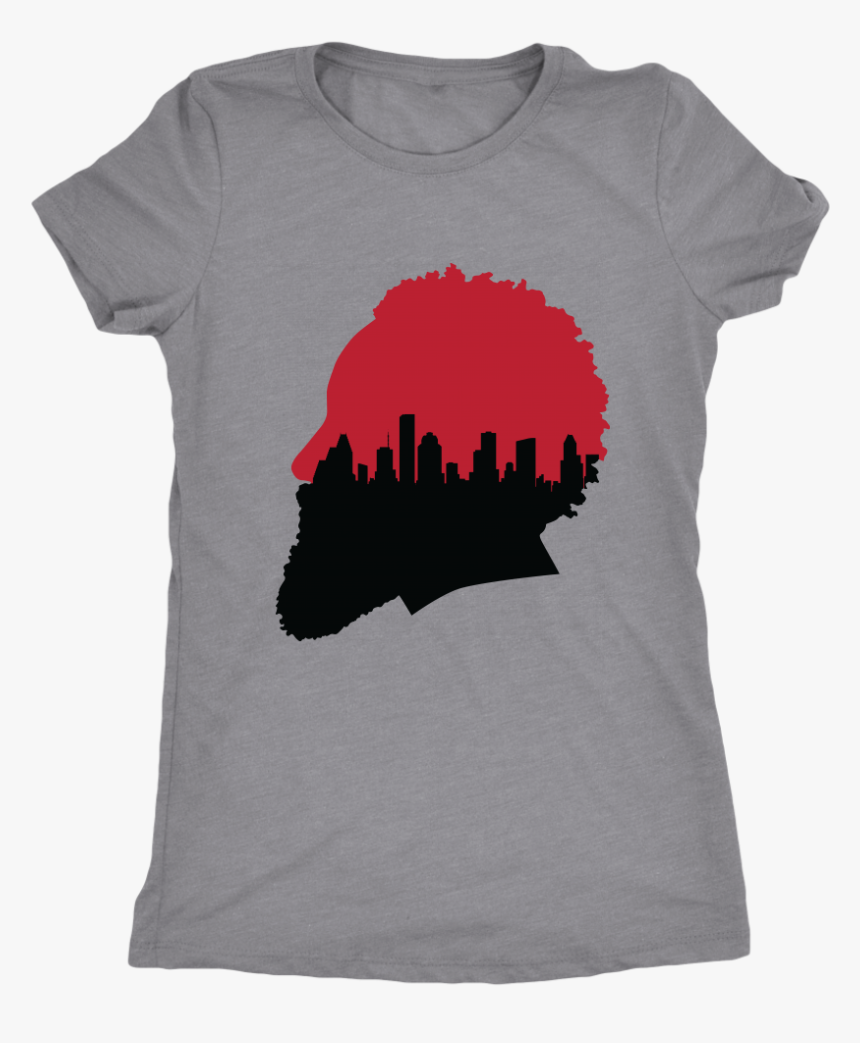 Harden Silhouette With Houston Skyline Women"s Triblend - Clutch City, HD Png Download, Free Download