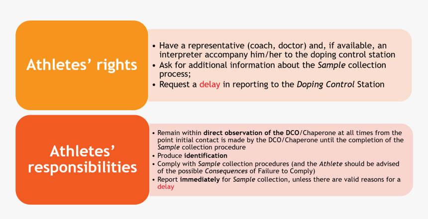 Rights - Responsibilities Of Athletes For Doping Control, HD Png Download, Free Download