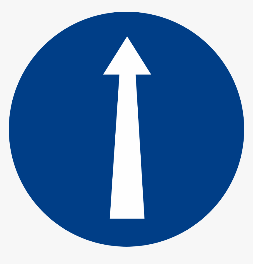 Malaysia Road Sign-go Straight - Intersection Lines Objects Examples, HD Png Download, Free Download