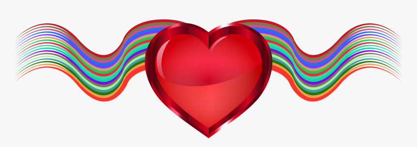 Vermillion Heart Ribbons Clip Arts - Clip Art, HD Png Download, Free Download