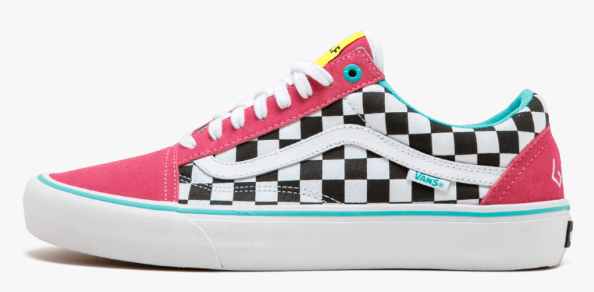 Vans Old Skool Checkerboard Gray Red, HD Png Download, Free Download