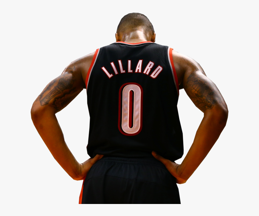 Damian Lillard Portland Trail Blazers Back Basketball - Damian Lillard Png, Transparent Png, Free Download