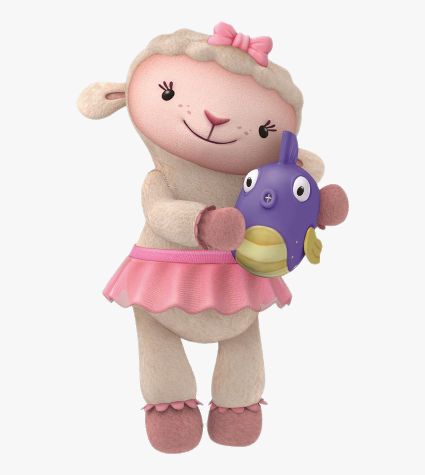 Doc Mcstuffins Lambie Holding Toy Fish - Doc Mcstuffins Clipart Png, Transparent Png, Free Download
