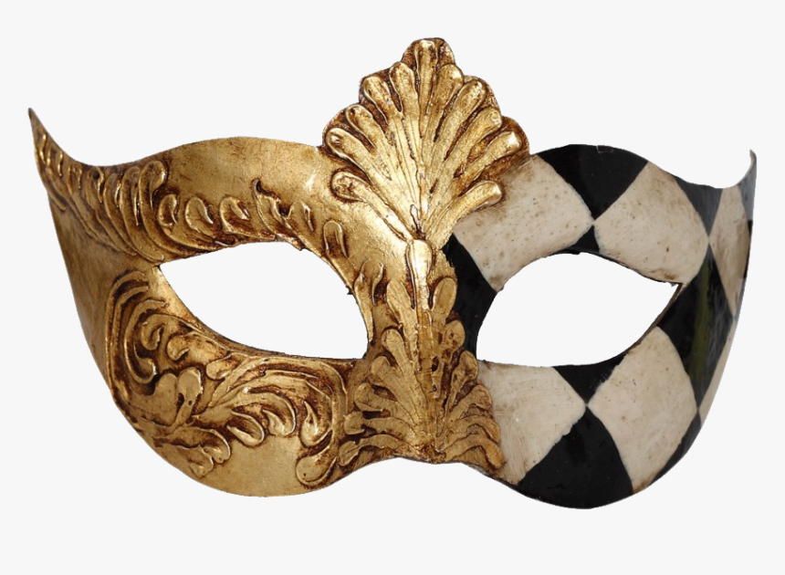 Carnival Mask Png - Masquerade Mask Black Gold Png, Transparent Png, Free Download