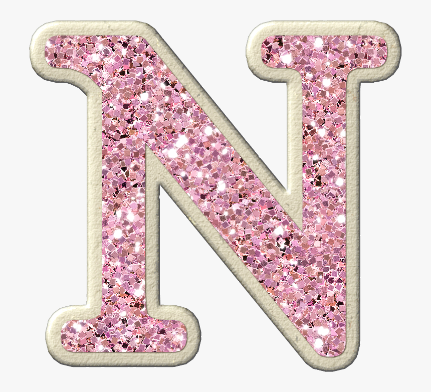 Ꭿϧc ‿✿⁀ Glitter Letters, Letter N, Letter Board, - Letter N Pink Glitter, HD Png Download, Free Download