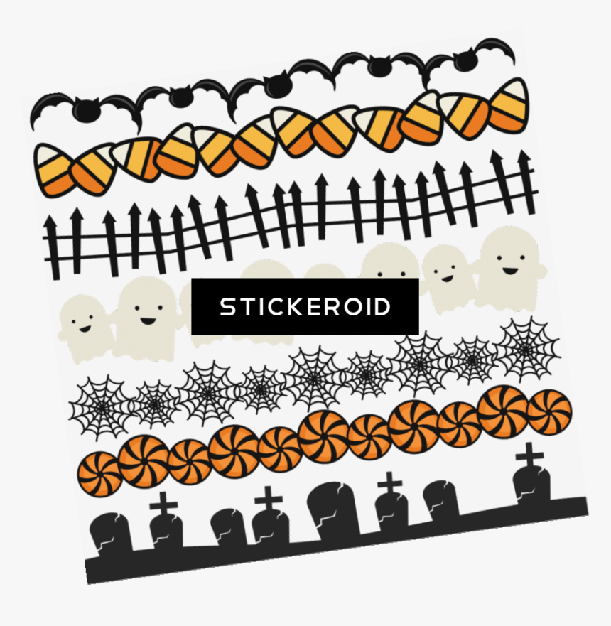 Halloween Border Line Png Clipart , Png Download - Cute Halloween Clipart Borders, Transparent Png, Free Download