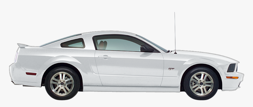 White Mustang Black Rims, HD Png Download, Free Download