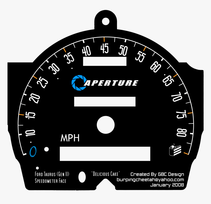 93taurus Speedo Deliciouscake - Car Speedometer Template, HD Png Download, Free Download