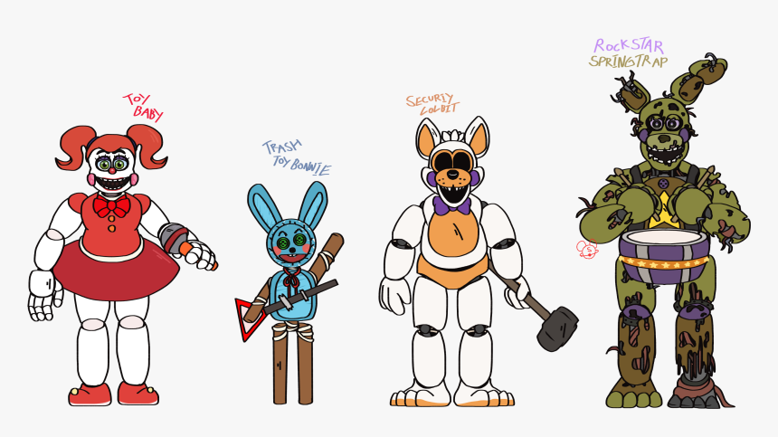 Fnaf All Characters Png - Fnaf Characters, Transparent Png, Free Download