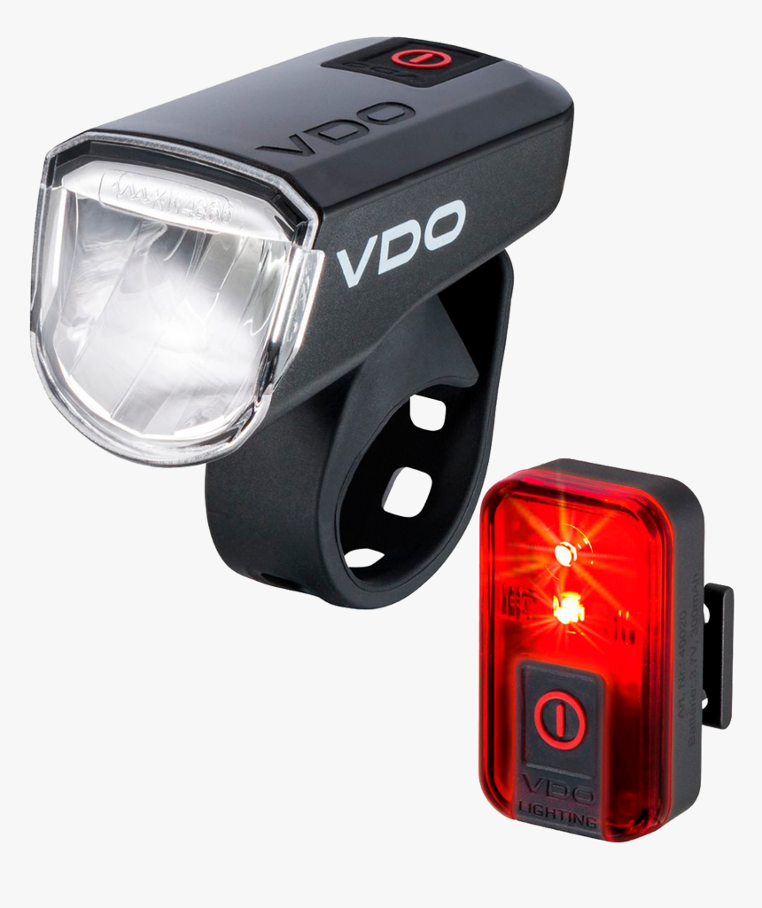 Vdo Eco M30 Front & Rear Light Set - Mtb Rücklicht Vdo, HD Png Download, Free Download