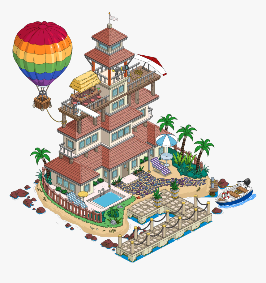 Private Island L4 - Mr Burn House From The Simpsons, HD Png Download, Free Download