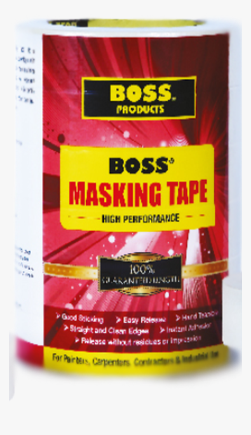 Boss® Masking Tape Is A General Purpose Masking Tape - Masking Tape Boss Product, HD Png Download, Free Download