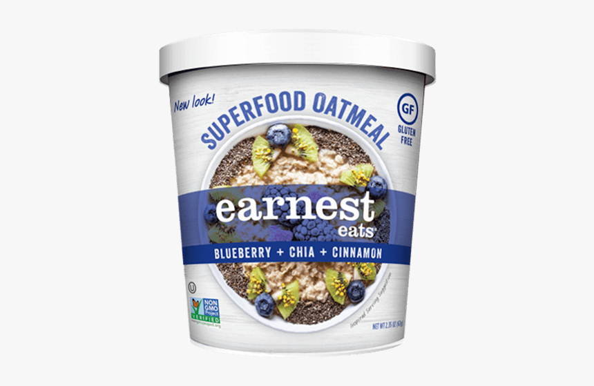 Blueberry Chia Cinnamon Oatmeal - Earnest Eats Superfood Oatmeal, HD Png Download, Free Download