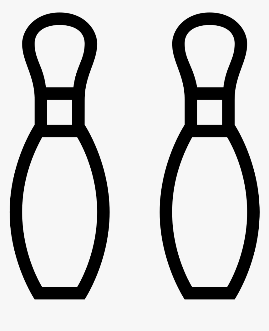 Bowling Pins Outline - Desenho De Pinos De Boliche, HD Png Download, Free Download