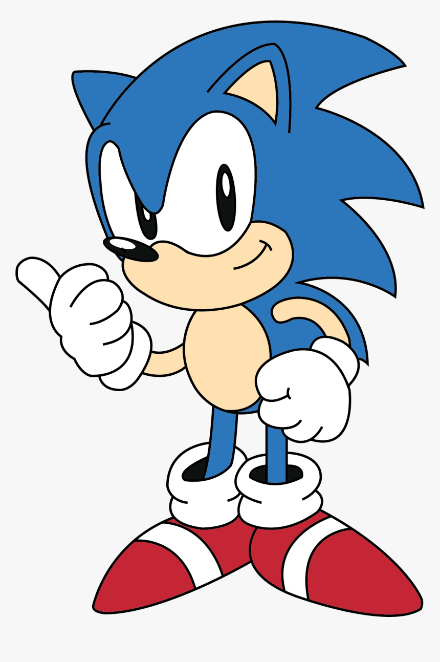Upzgwp8 - Classic Sonic Thumbs Up, HD Png Download, Free Download