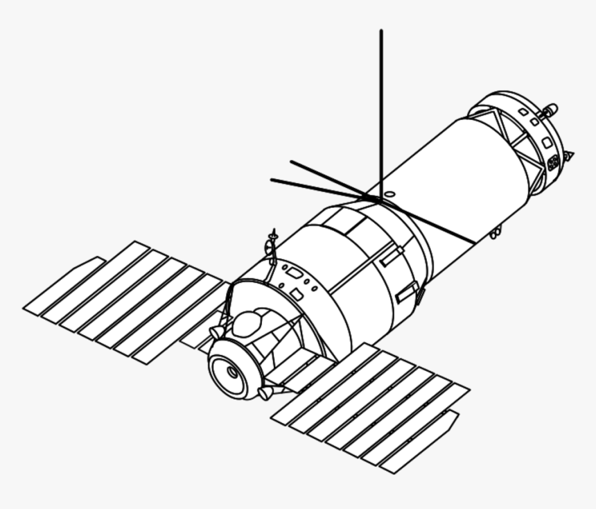 Illustration Of Soviet Almaz Space Station - Salyut 3, HD Png Download, Free Download