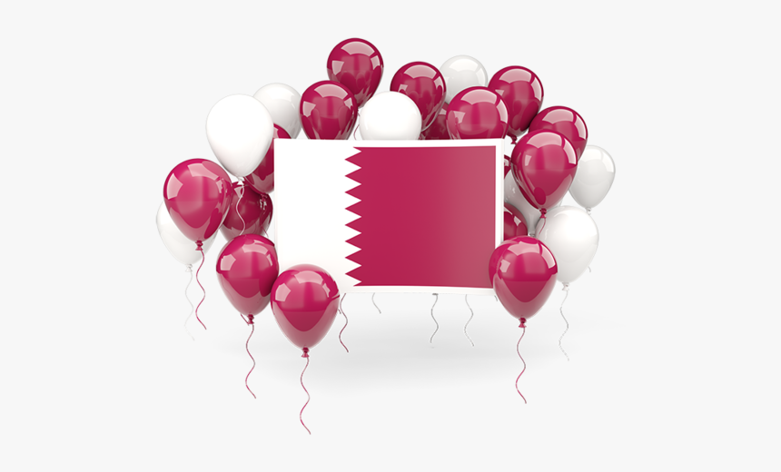 Square Flag With Balloons - Qatar Balloons Flag Png, Transparent Png, Free Download