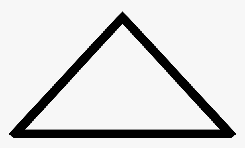 - White Triangle Black Outline , Png Download - Triangle Outline Png, Transparent Png, Free Download