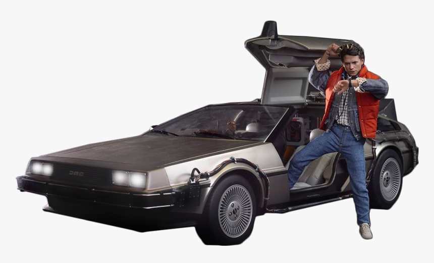 Back To The Future Png Pic - Marty Mcfly Delorean Back To The Future, Transparent Png, Free Download