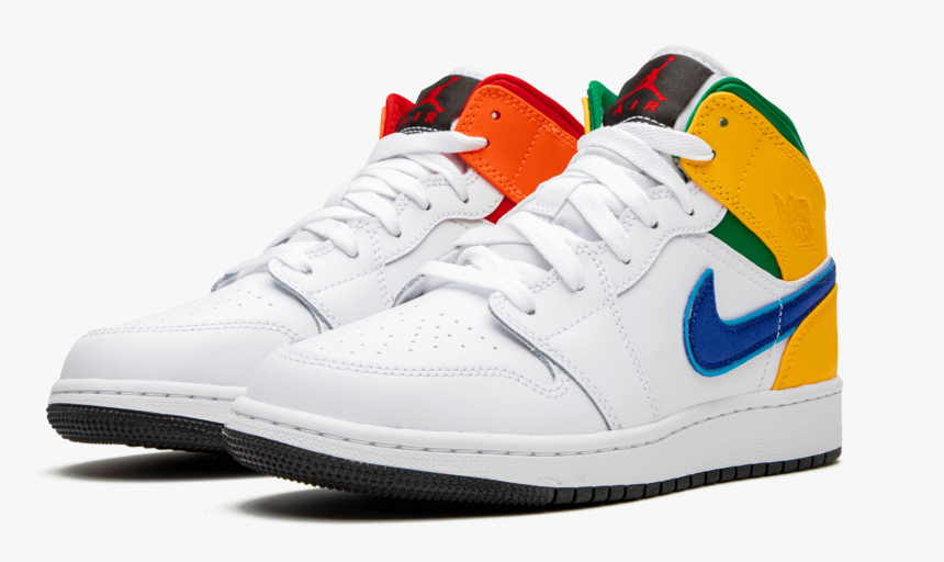 Air Jordan 1 Mid Three Peat - Air Jordan 1 Mid Gs Three Peat, HD Png Download, Free Download