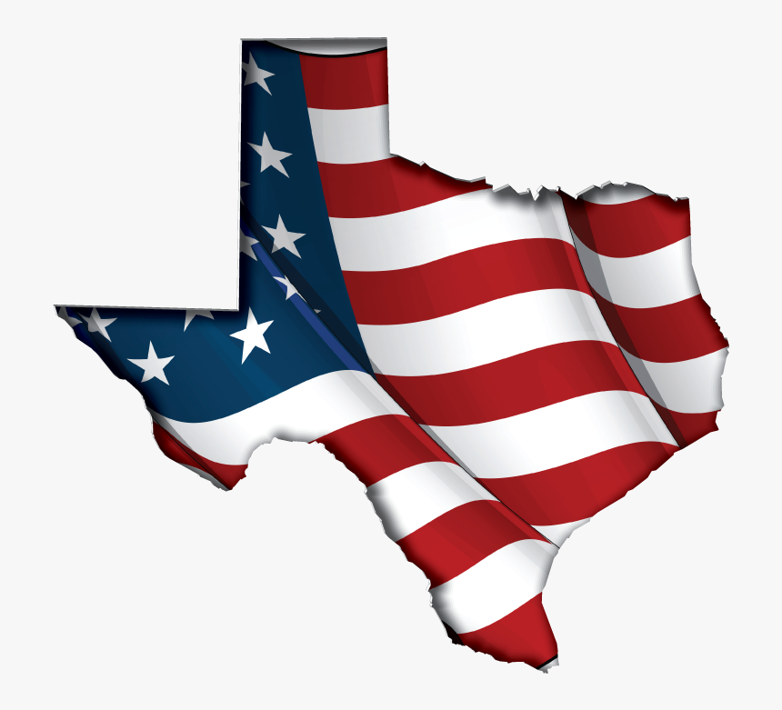Texas State With Us Flag Inside - Transparent Background United States Flag Png, Png Download, Free Download
