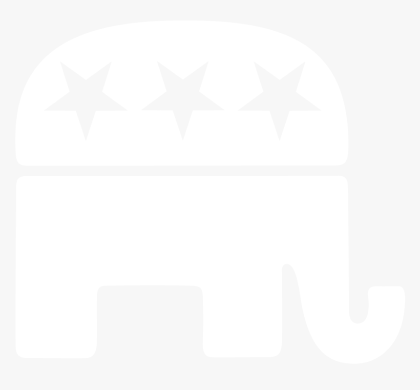 Gop Republican Elephant White - Johns Hopkins Logo White, HD Png Download, Free Download