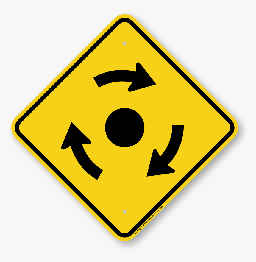 Roundabout Sign, HD Png Download, Free Download
