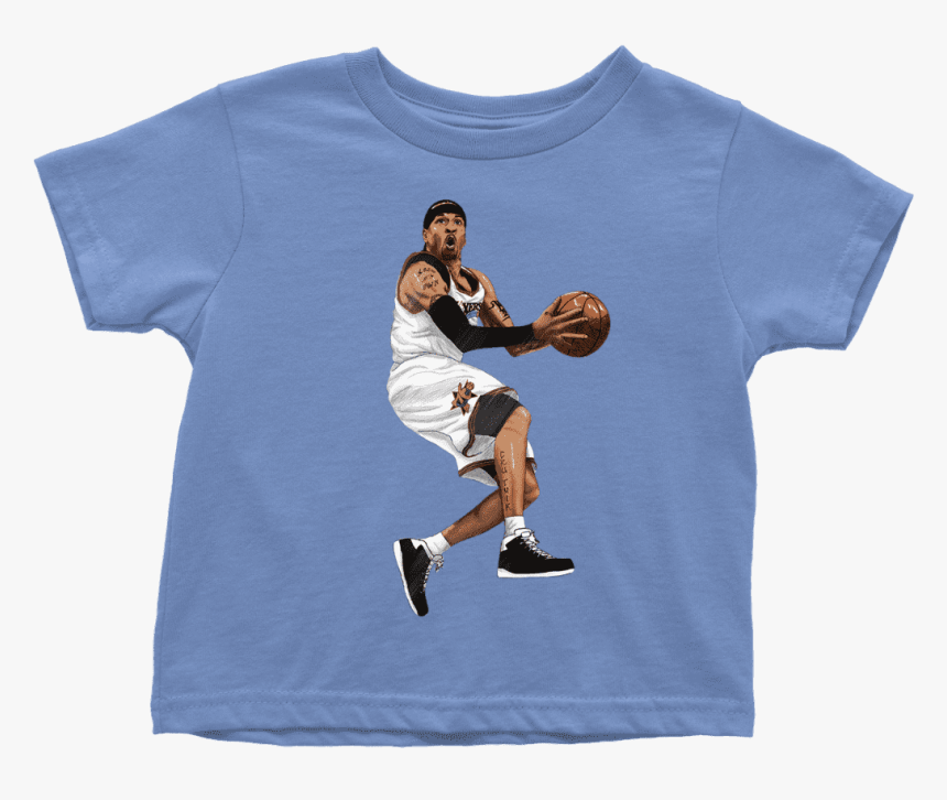 Toddler T-shirt / Baby Blue / 2t Retro Allen Iverson - Slam Dunk, HD Png Download, Free Download