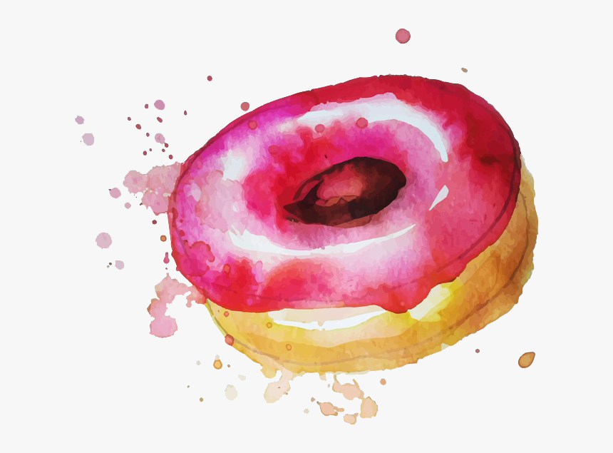 Watercolor Donuts Png , Png Download - Donuts Png, Transparent Png, Free Download